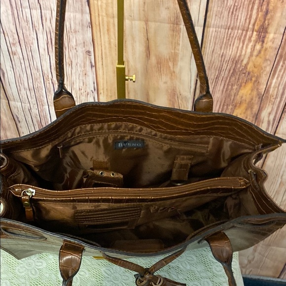 Bueno Large Faux Leather Croc Tote Bag Multiple Sections & Design - Picture 10 of 12